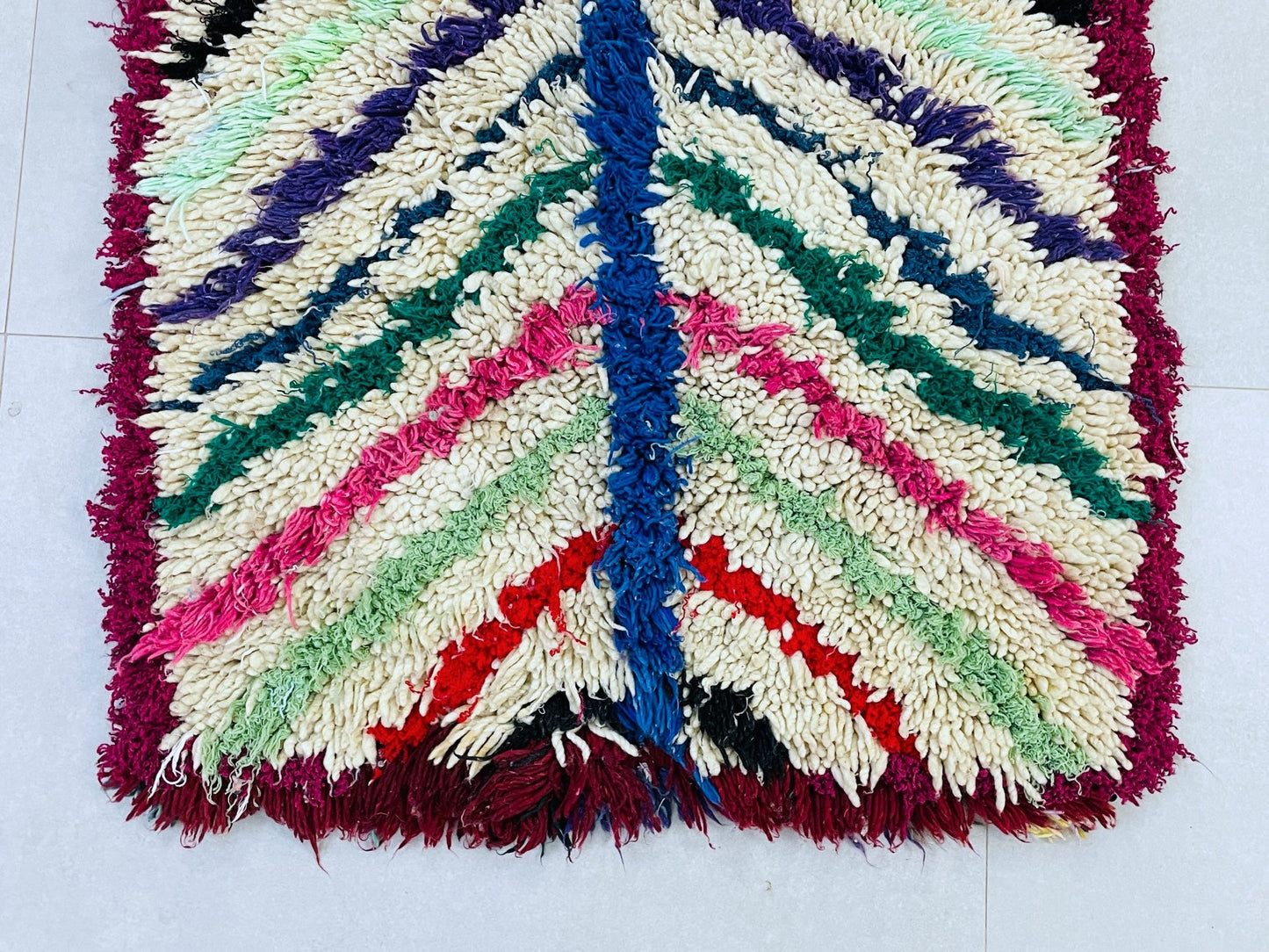 Vintage Moroccan Boucherouite Rug 3x7 - TB3