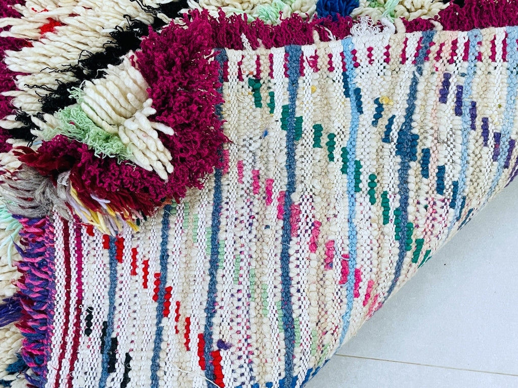 Vintage Moroccan Boucherouite Rug 3x7 - TB3