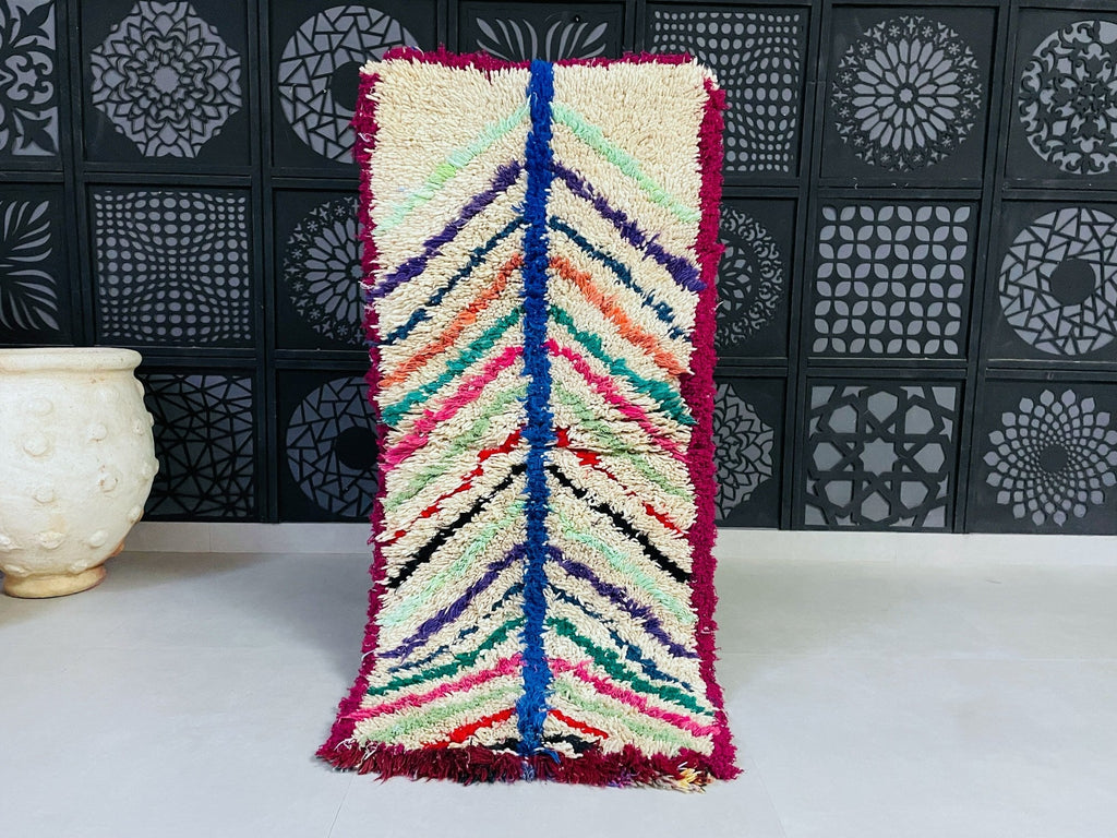 Vintage Moroccan Boucherouite Rug 3x7 - TB3