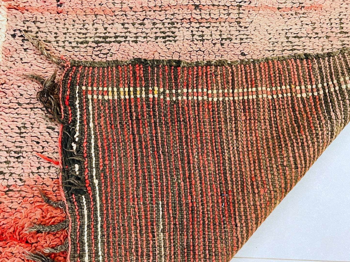 Vintage Moroccan Boucherouite Rug 3x7 - TB4