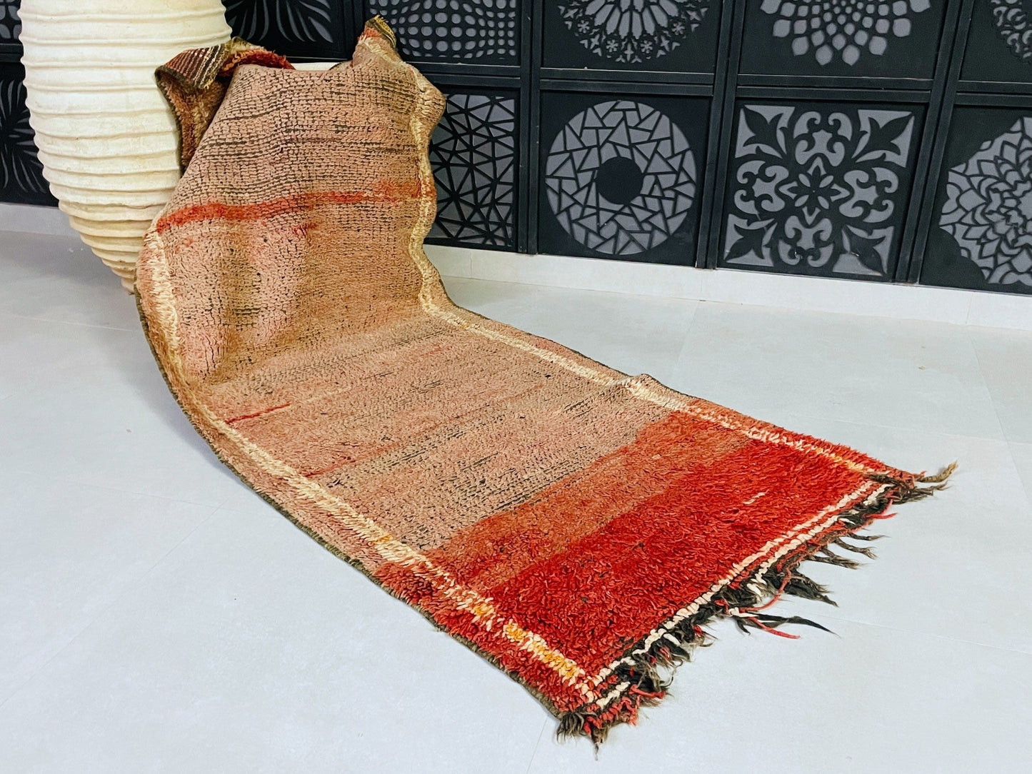 Vintage Moroccan Boucherouite Rug 3x7 - TB4