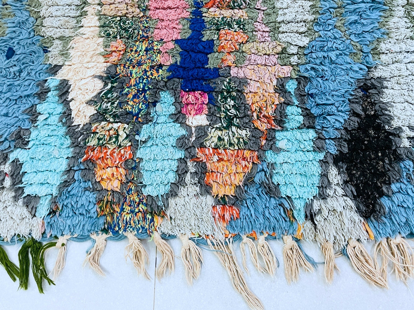 Vintage Moroccan Boucherouite Rug 3x7 - TB5