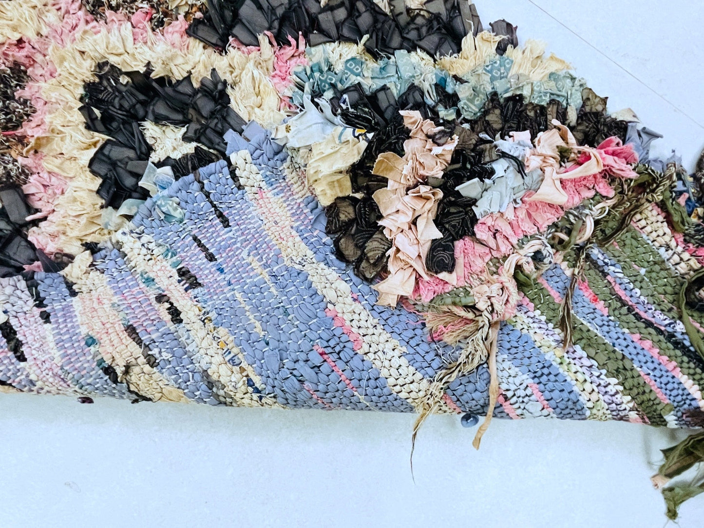 Vintage Moroccan Boucherouite Rug 2x6 - TB6