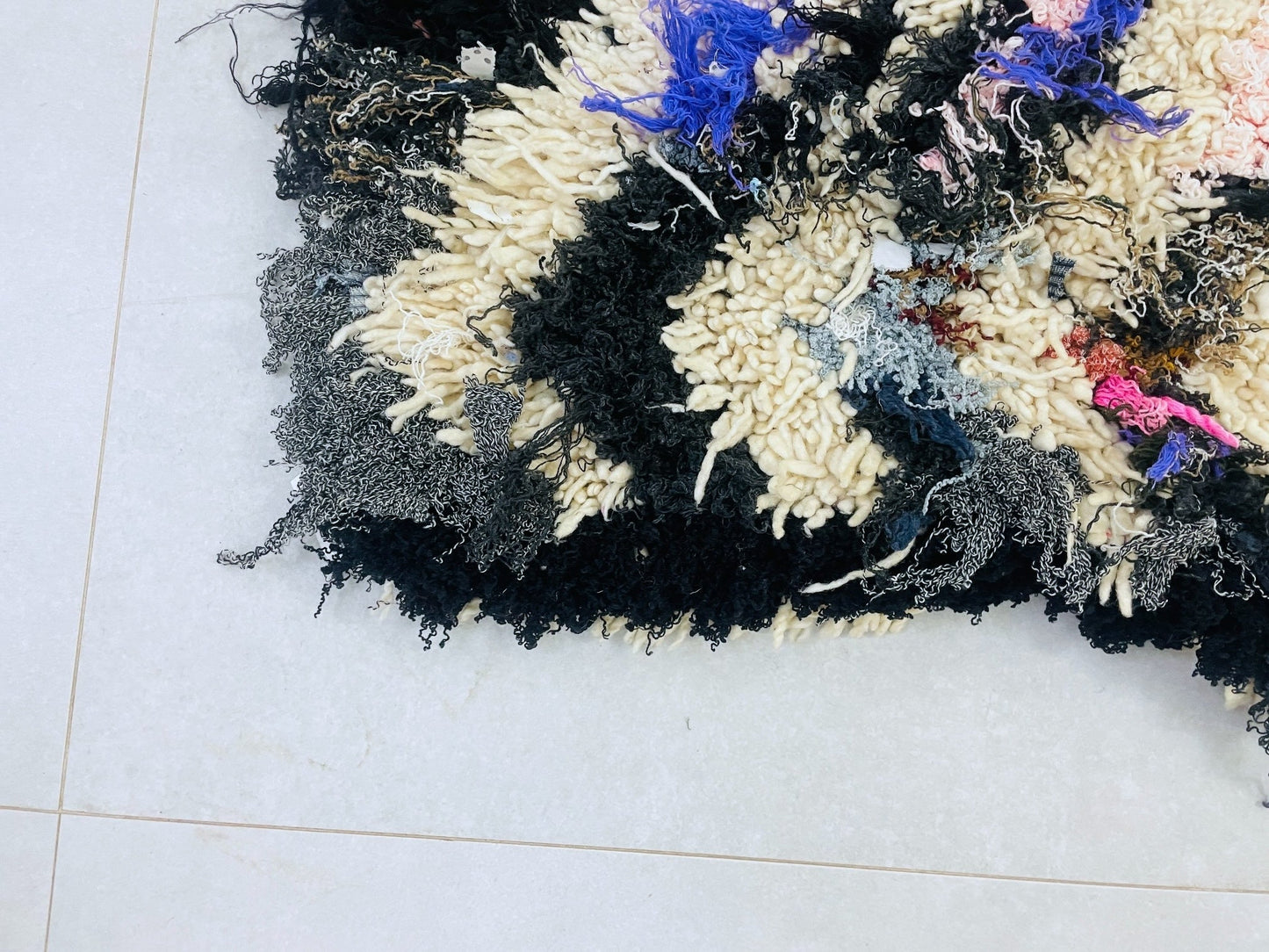 Vintage Moroccan Boucherouite Rug 2x6 - TB7