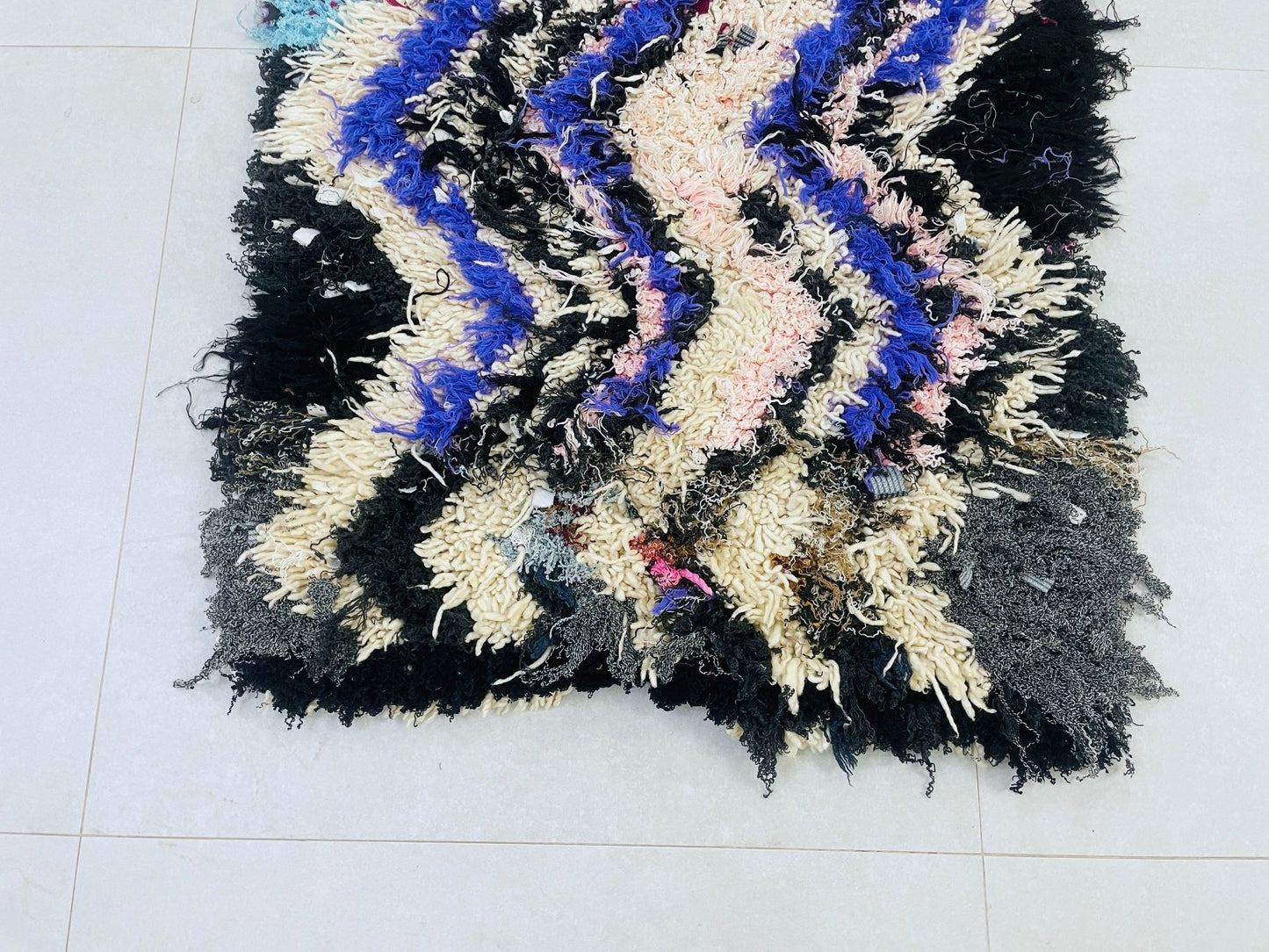 Vintage Moroccan Boucherouite Rug 2x6 - TB7