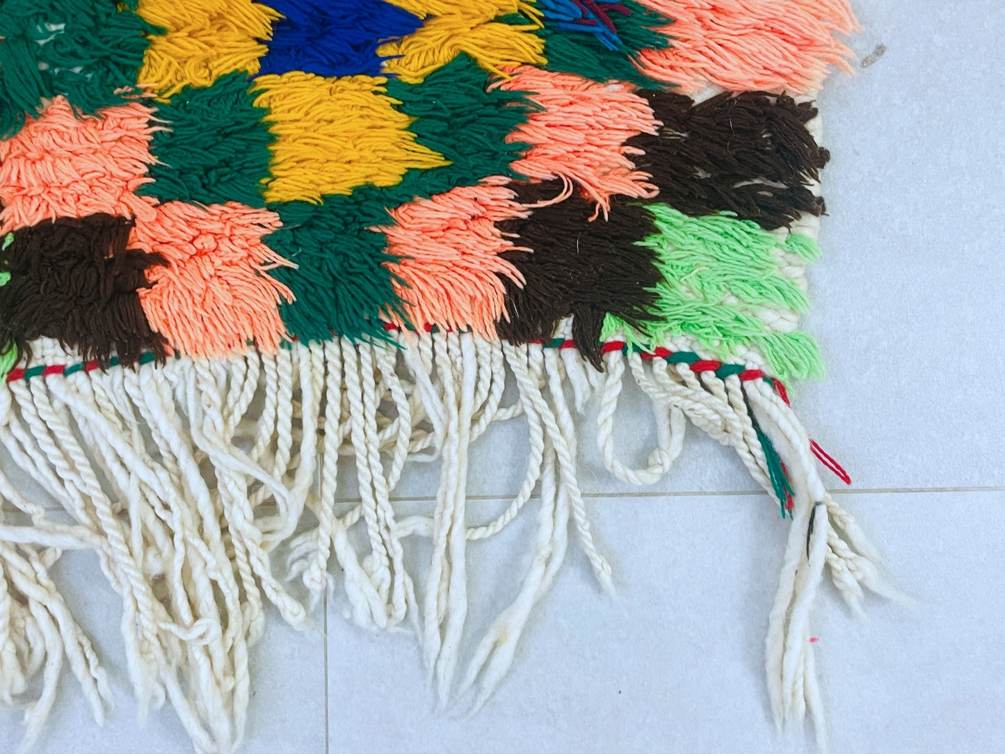 Colorful Boucherouite Runner Rug  2x5 - TB14