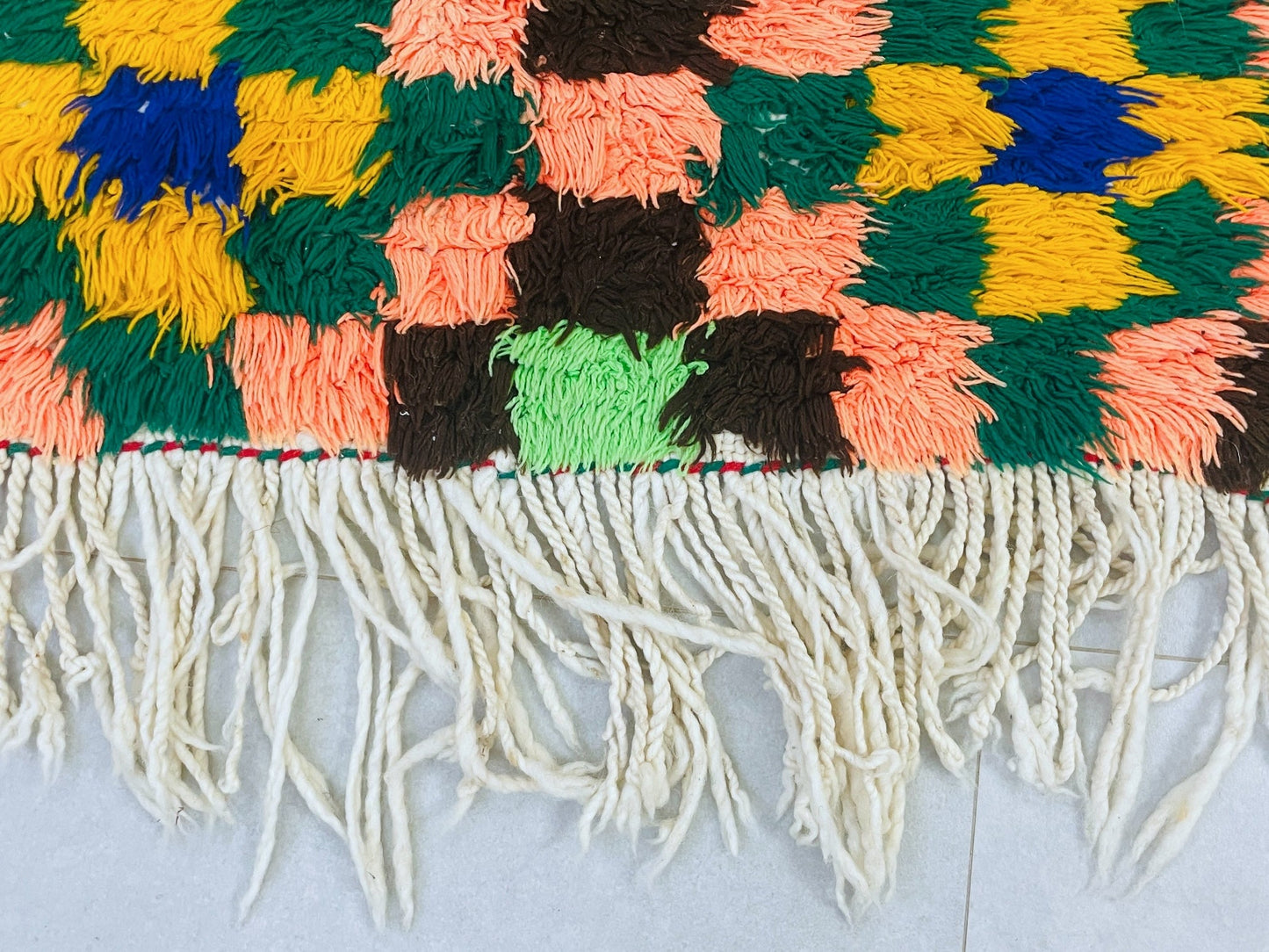 Colorful Boucherouite Runner Rug  2x5 - TB14