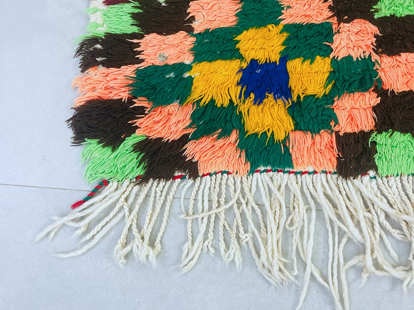 Colorful Boucherouite Runner Rug  2x5 - TB14