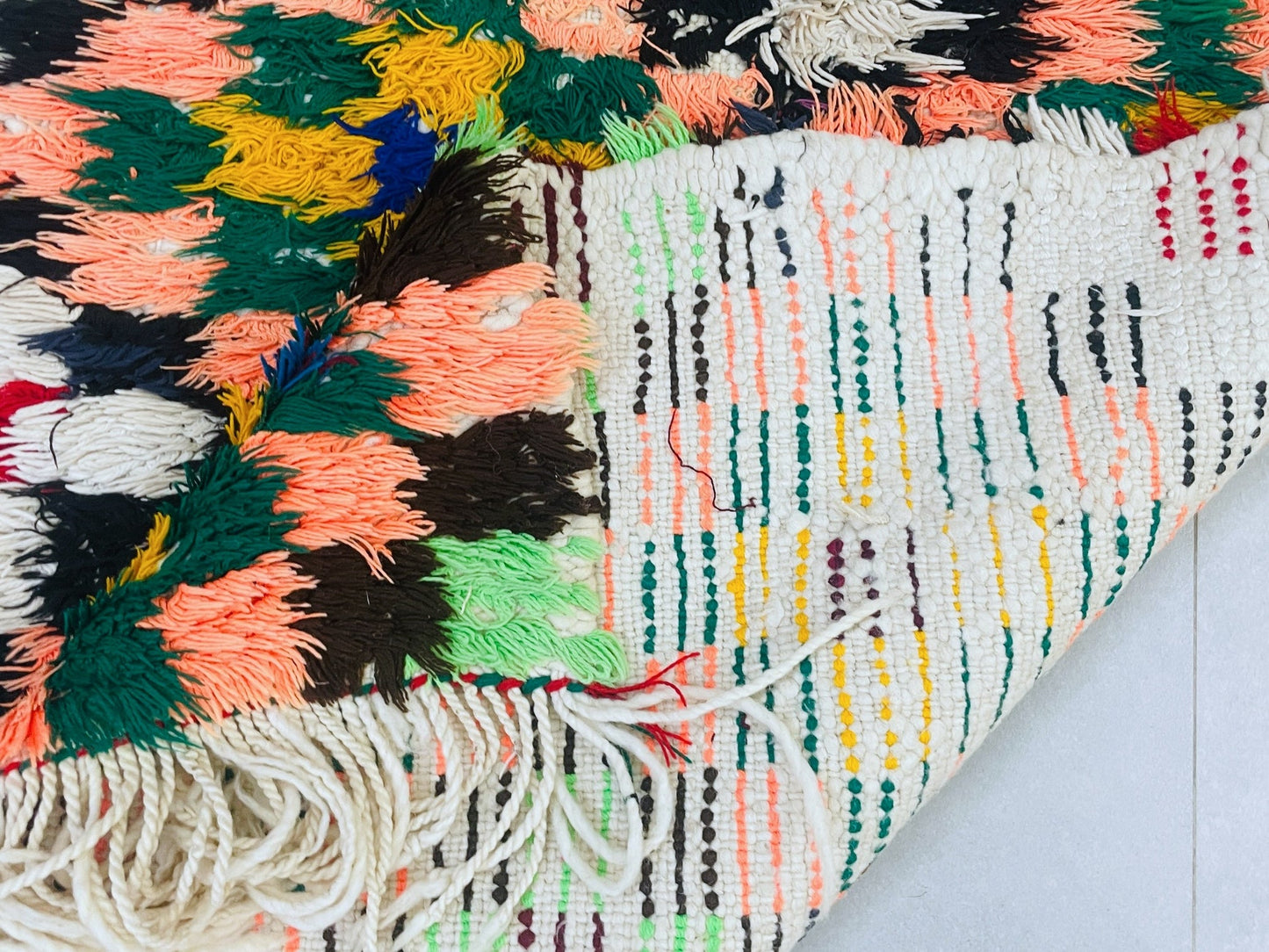 Colorful Boucherouite Runner Rug  2x5 - TB14