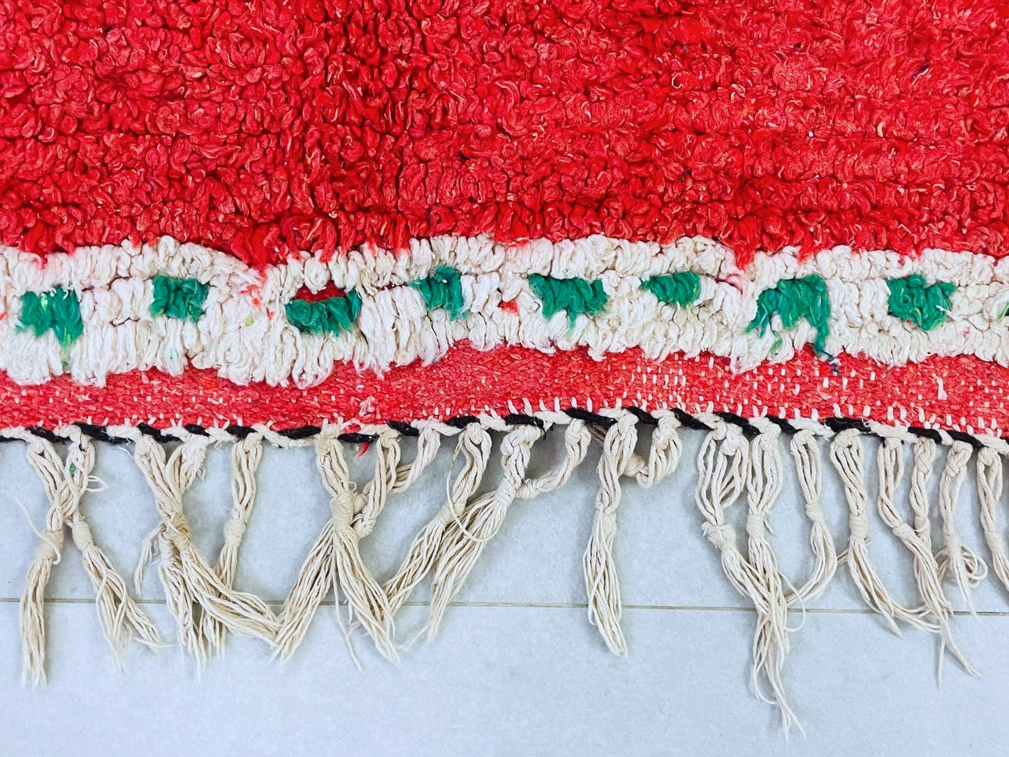 Bold Moroccan Boucherouite Rug 4x5 - TB15