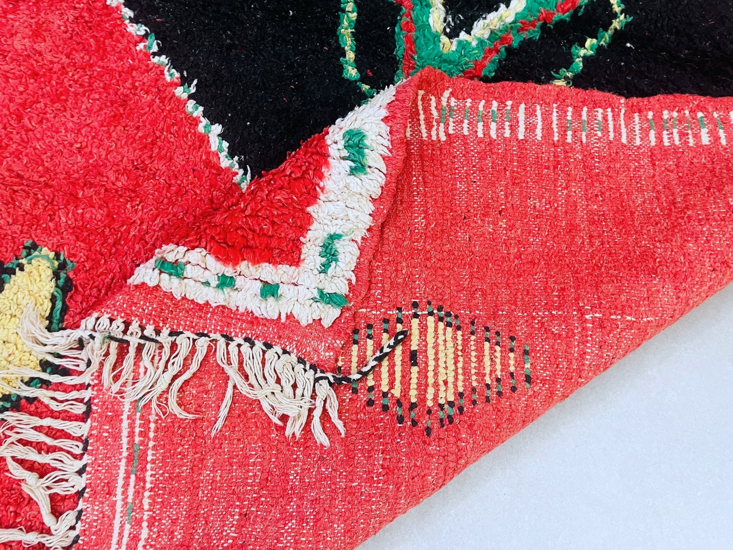 Bold Moroccan Boucherouite Rug 4x5 - TB15