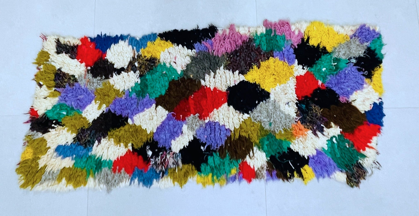 Moroccan Boucherouite Rug 2x5 - TB12