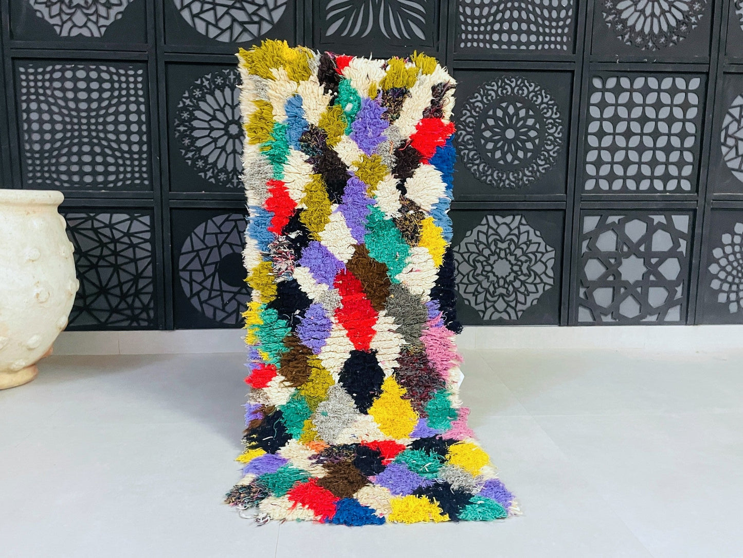 Moroccan Boucherouite Rug 2x5 - TB12