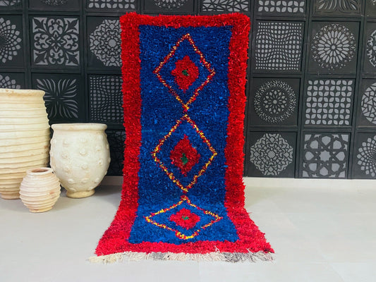 Moroccan Boucherouite Rug 3x7 - TB21