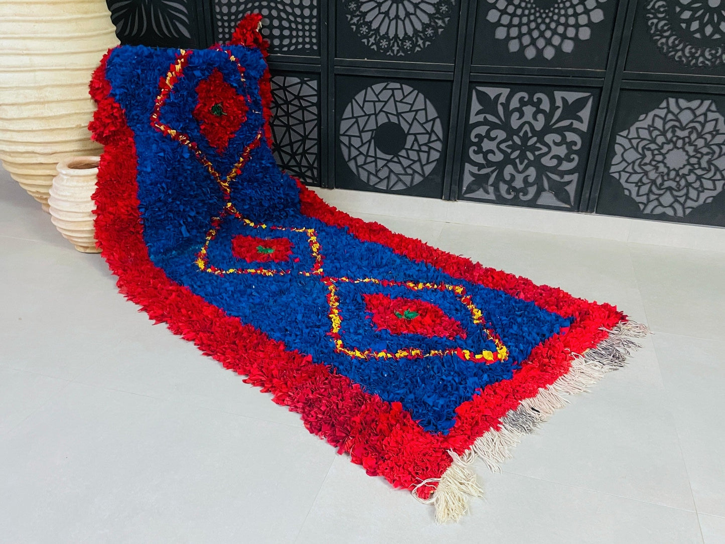 Moroccan Boucherouite Rug 3x7 - TB21