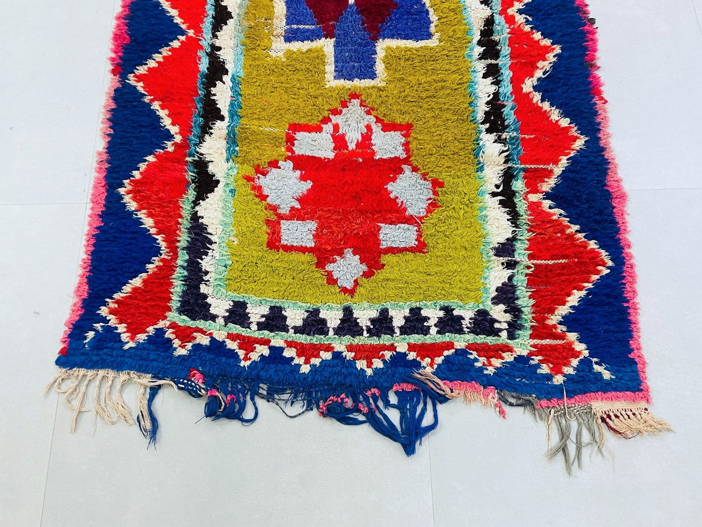 Colorful Moroccan Boucherouite Rug 4x8 - TB19