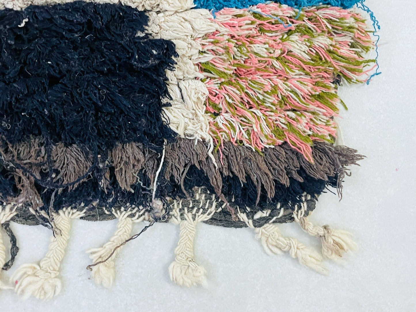 Moroccan Boucherouite Rug 3x9 ft - TB25