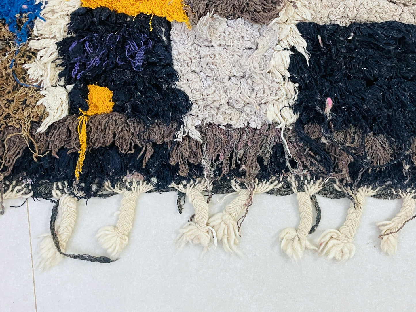 Moroccan Boucherouite Rug 3x9 ft - TB25