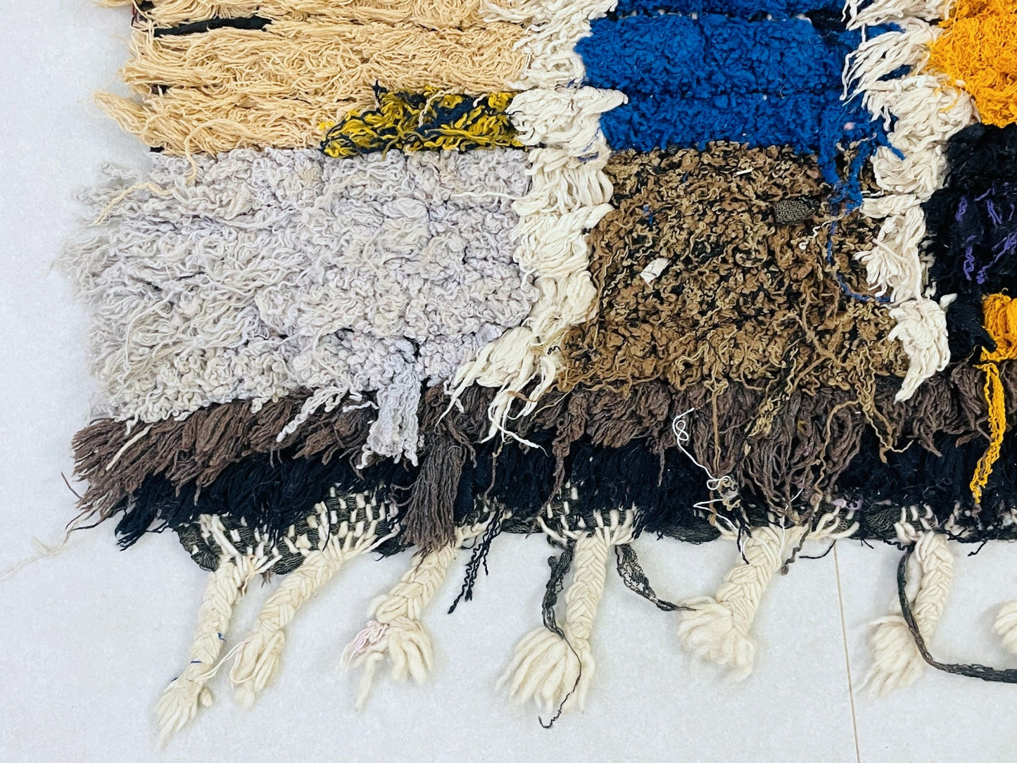 Moroccan Boucherouite Rug 3x9 ft - TB25