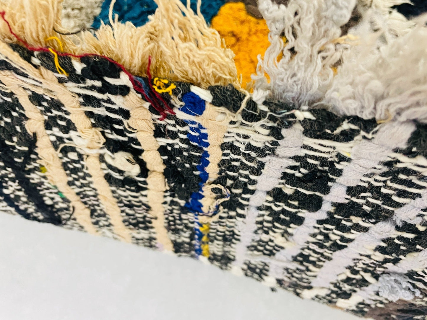 Moroccan Boucherouite Rug 3x9 ft - TB25