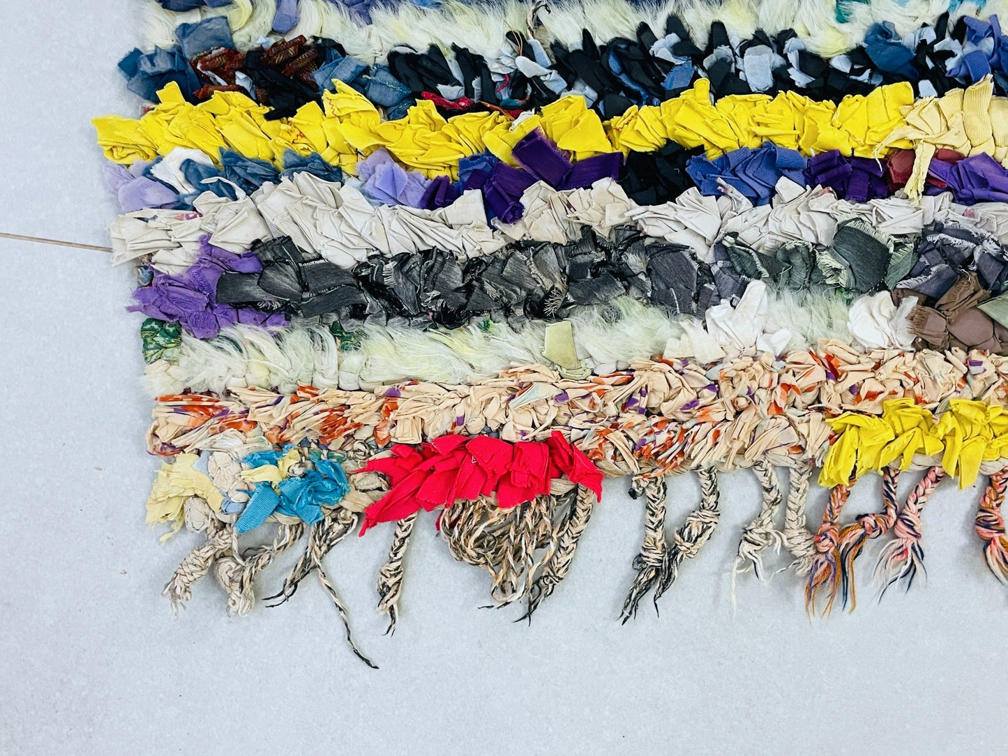 Moroccan Boucherouite Rug 2x6 ft - TB27