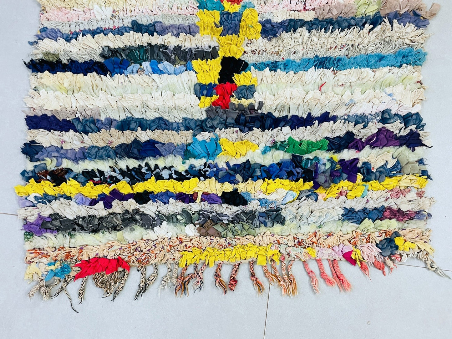 Moroccan Boucherouite Rug 2x6 ft - TB27