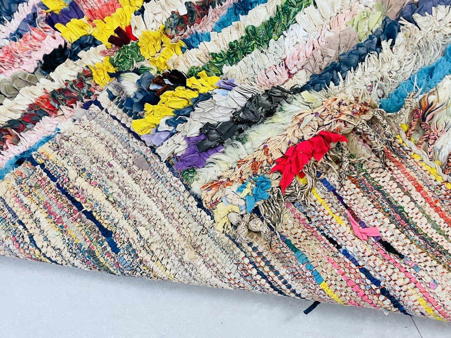 Moroccan Boucherouite Rug 2x6 ft - TB27