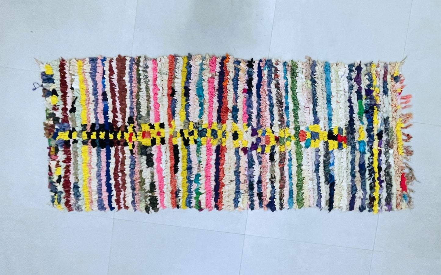 Moroccan Boucherouite Rug 2x6 ft - TB27