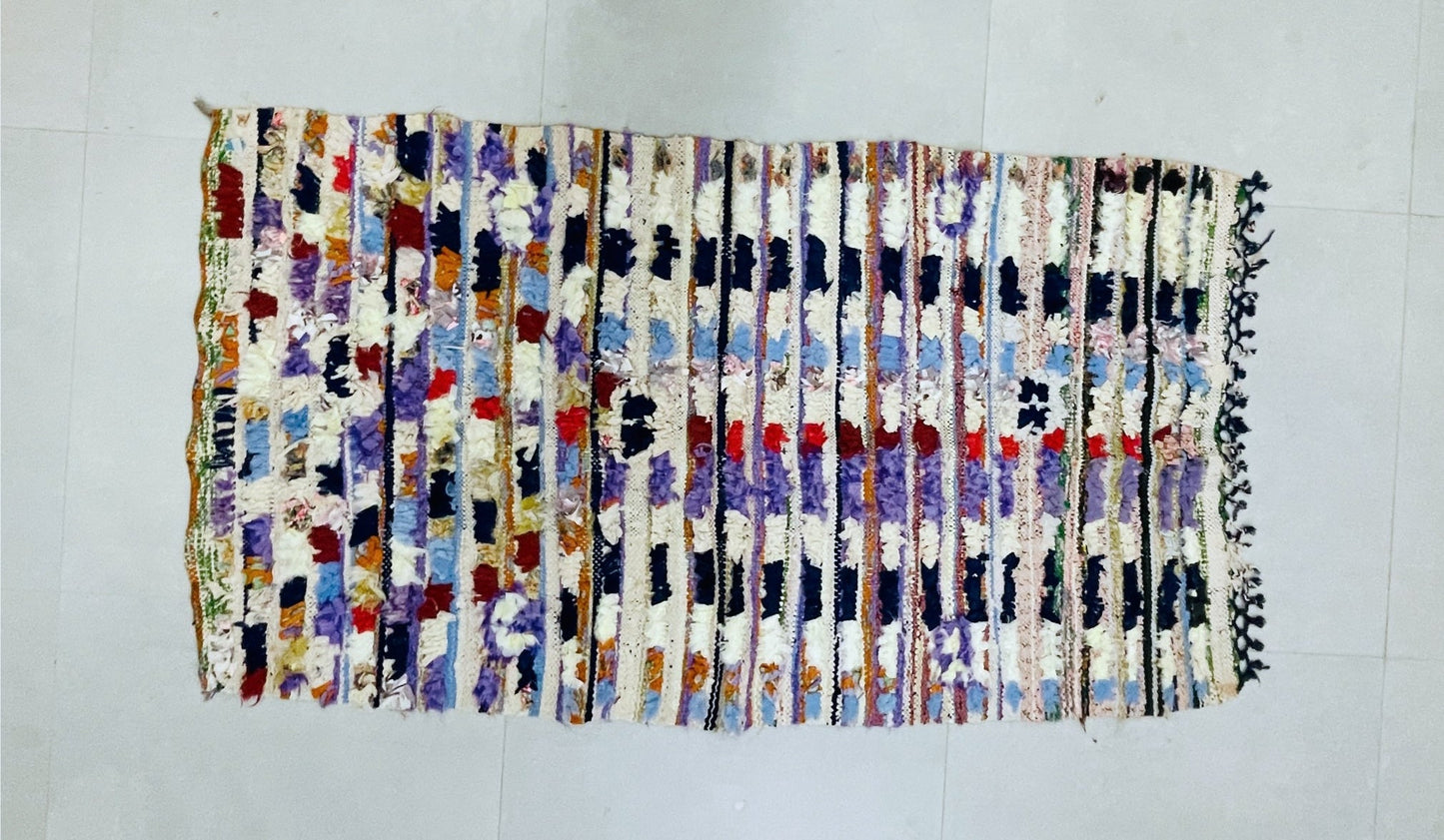 Moroccan Boucherouite Rug 3x5 ft - TB28