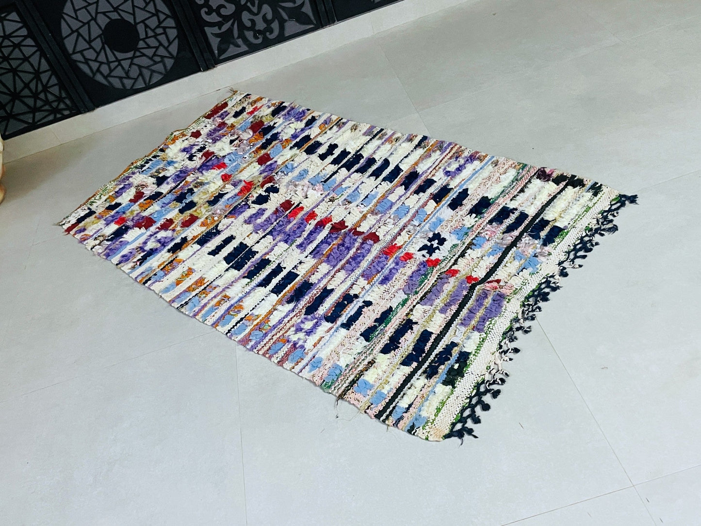 Moroccan Boucherouite Rug 3x5 ft - TB28