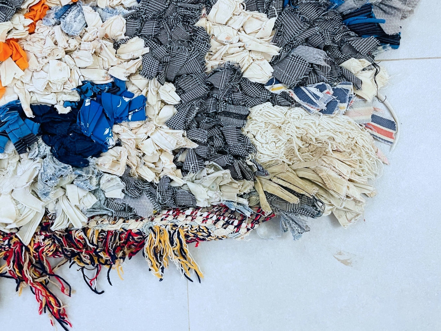 Moroccan Boucherouite Rug 3x6 ft - TB29