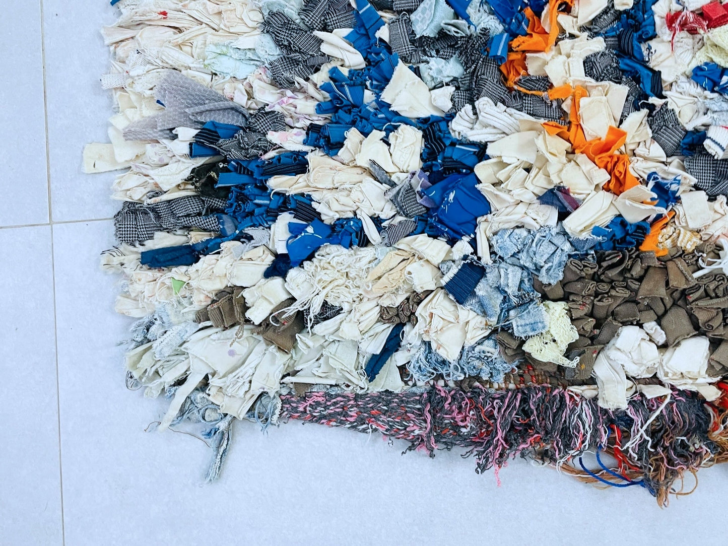 Moroccan Boucherouite Rug 3x6 ft - TB29