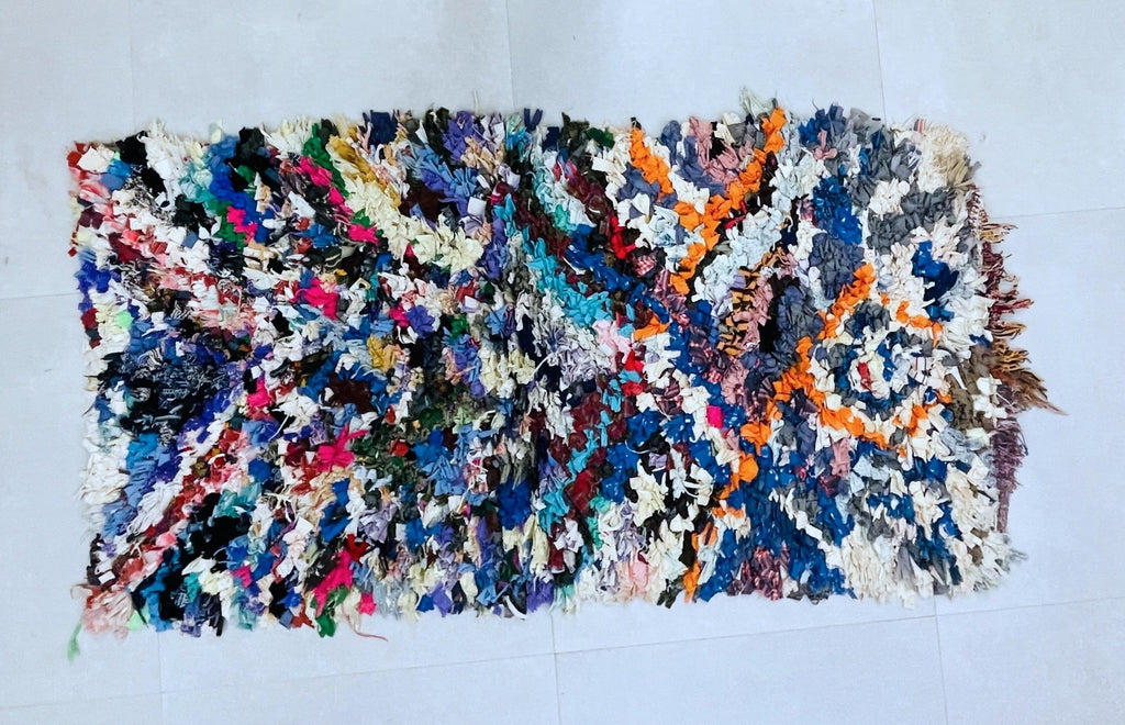 Moroccan Boucherouite Rug 3x6 ft - TB29