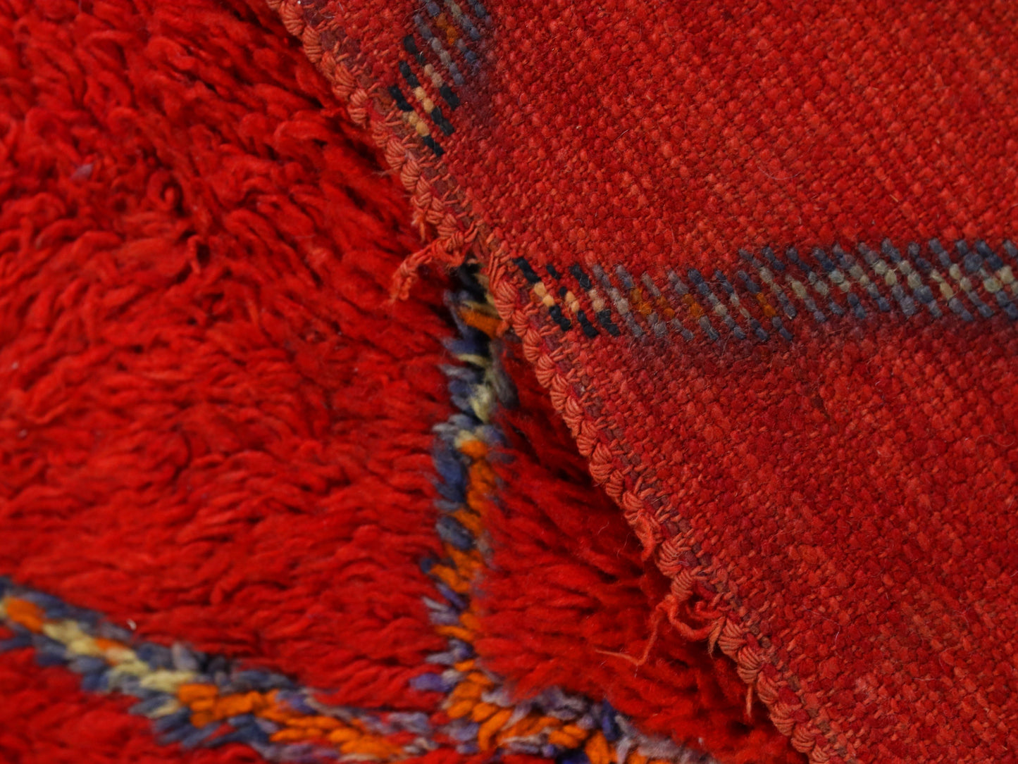 Red Moroccan Rug - Handwoven Berber Wool Rug 6x9 - C66