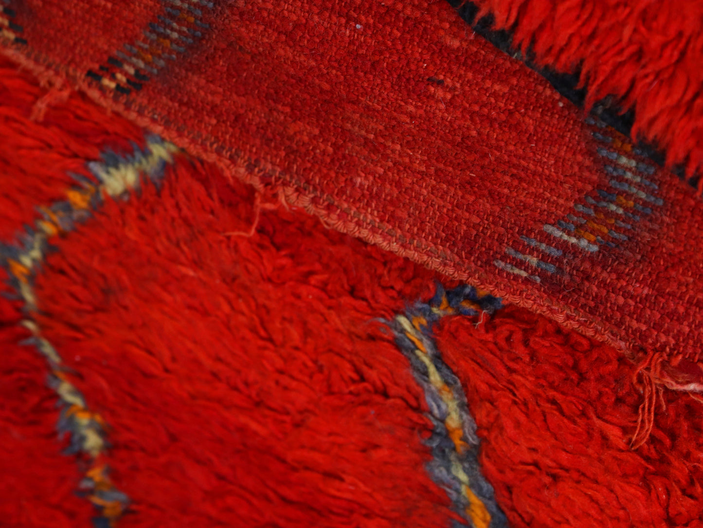 Red Moroccan Rug - Handwoven Berber Wool Rug 6x9 - C66