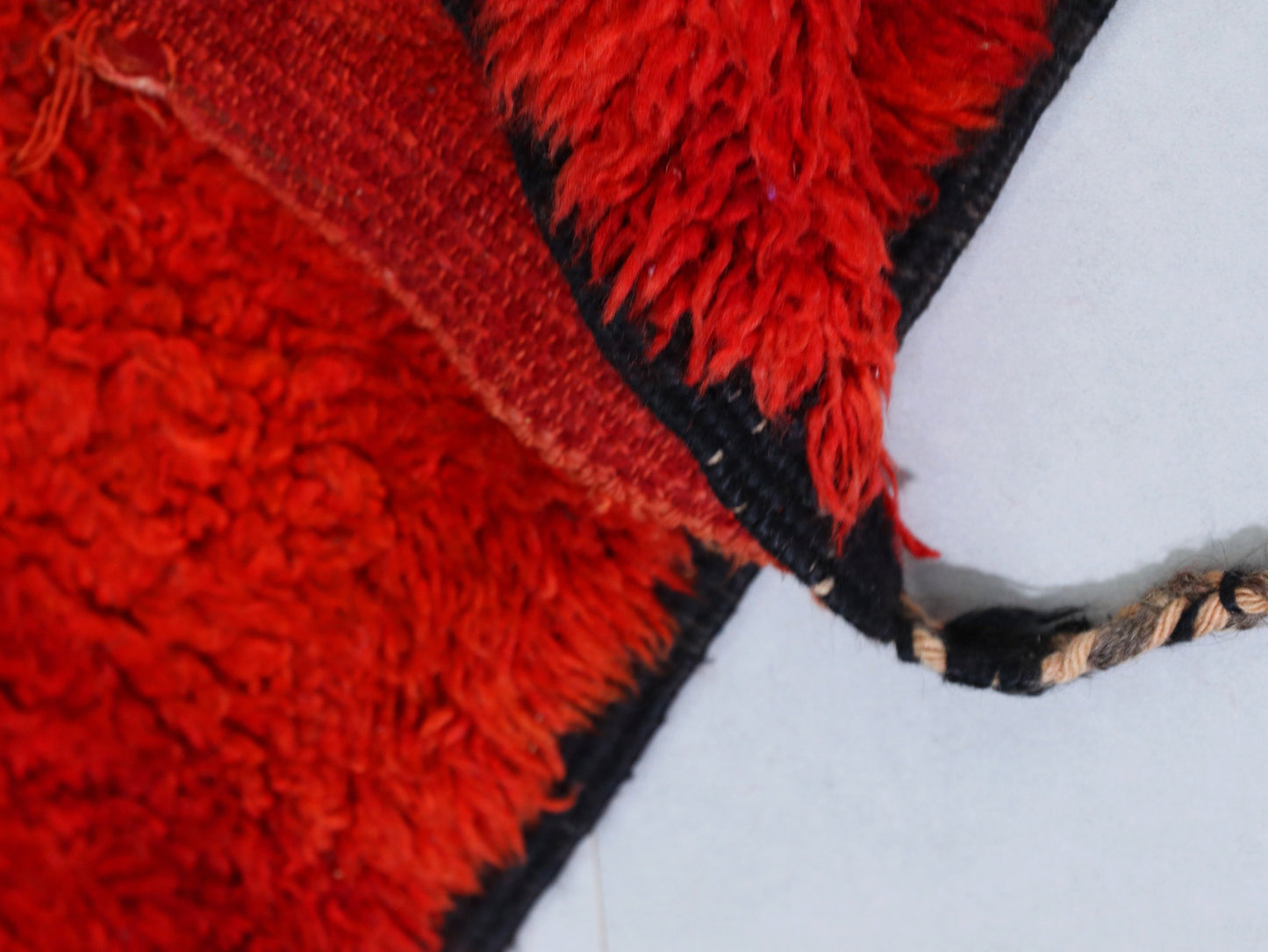 Red Moroccan Rug - Handwoven Berber Wool Rug 6x9 - C66