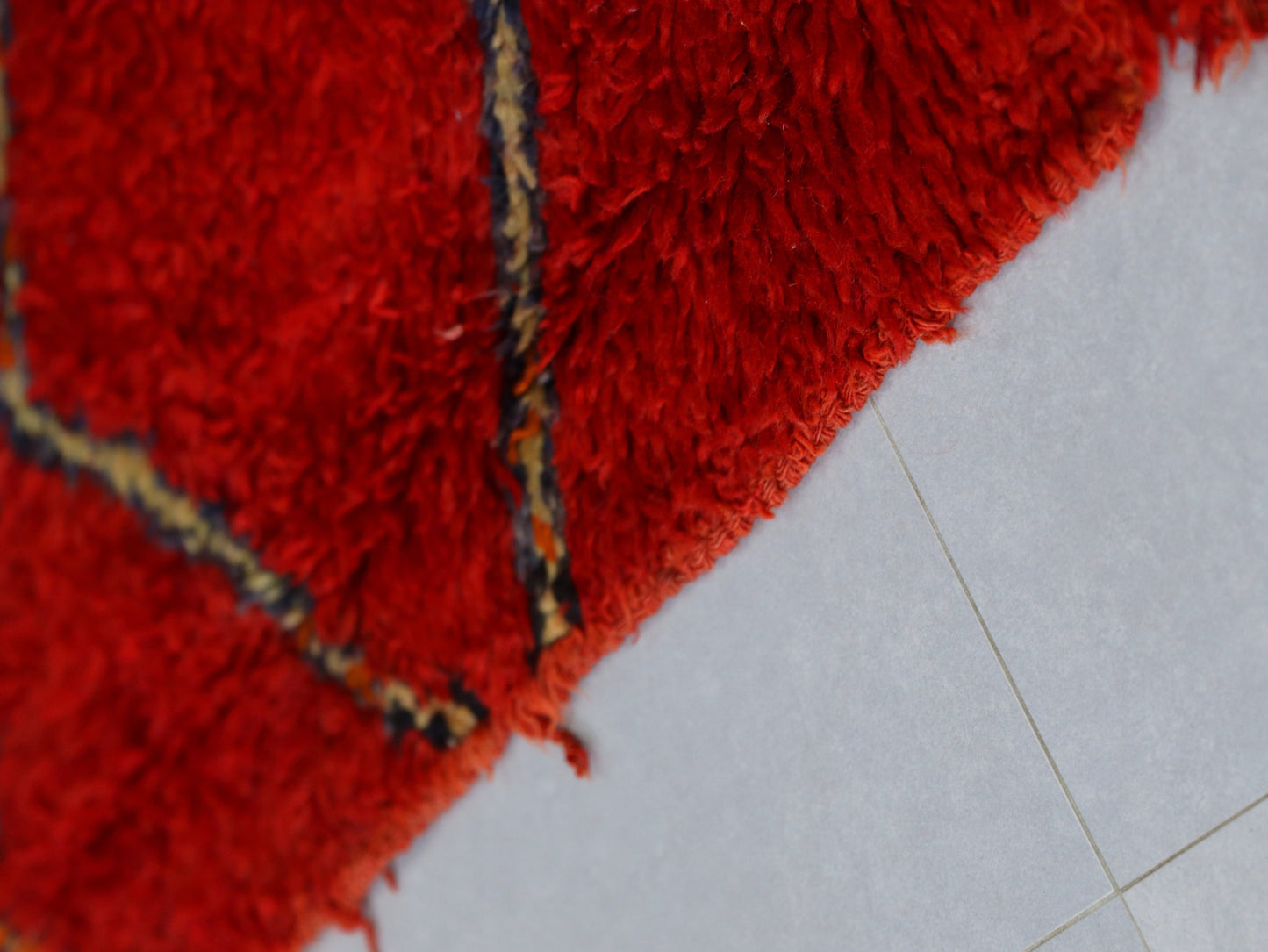 Red Moroccan Rug - Handwoven Berber Wool Rug 6x9 - C66