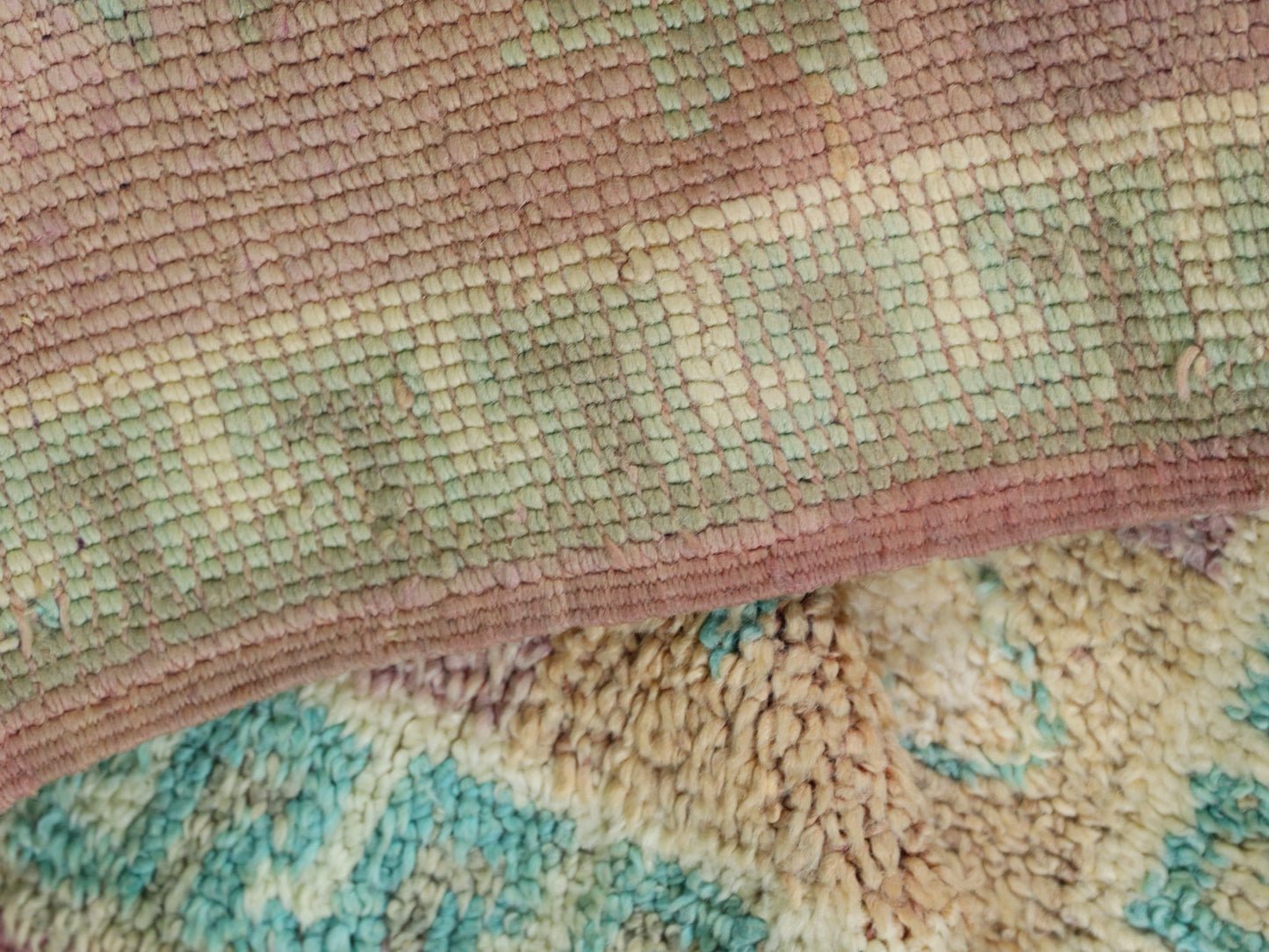 Vintage Moroccan Rug - Handwoven Wool Carpet 6x9 - C58