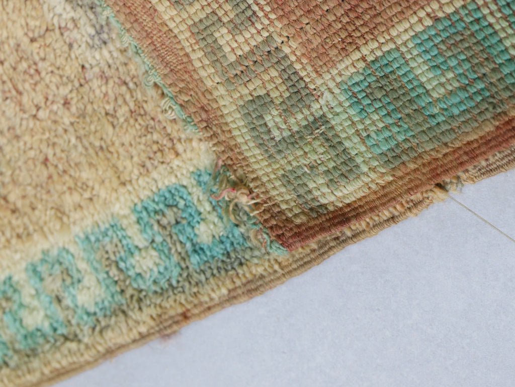 Vintage Moroccan Rug - Handwoven Wool Carpet 6x9 - C58