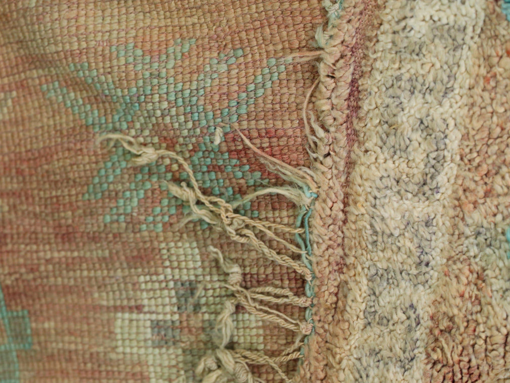 Vintage Moroccan Rug - Handwoven Wool Carpet 6x9 - C58