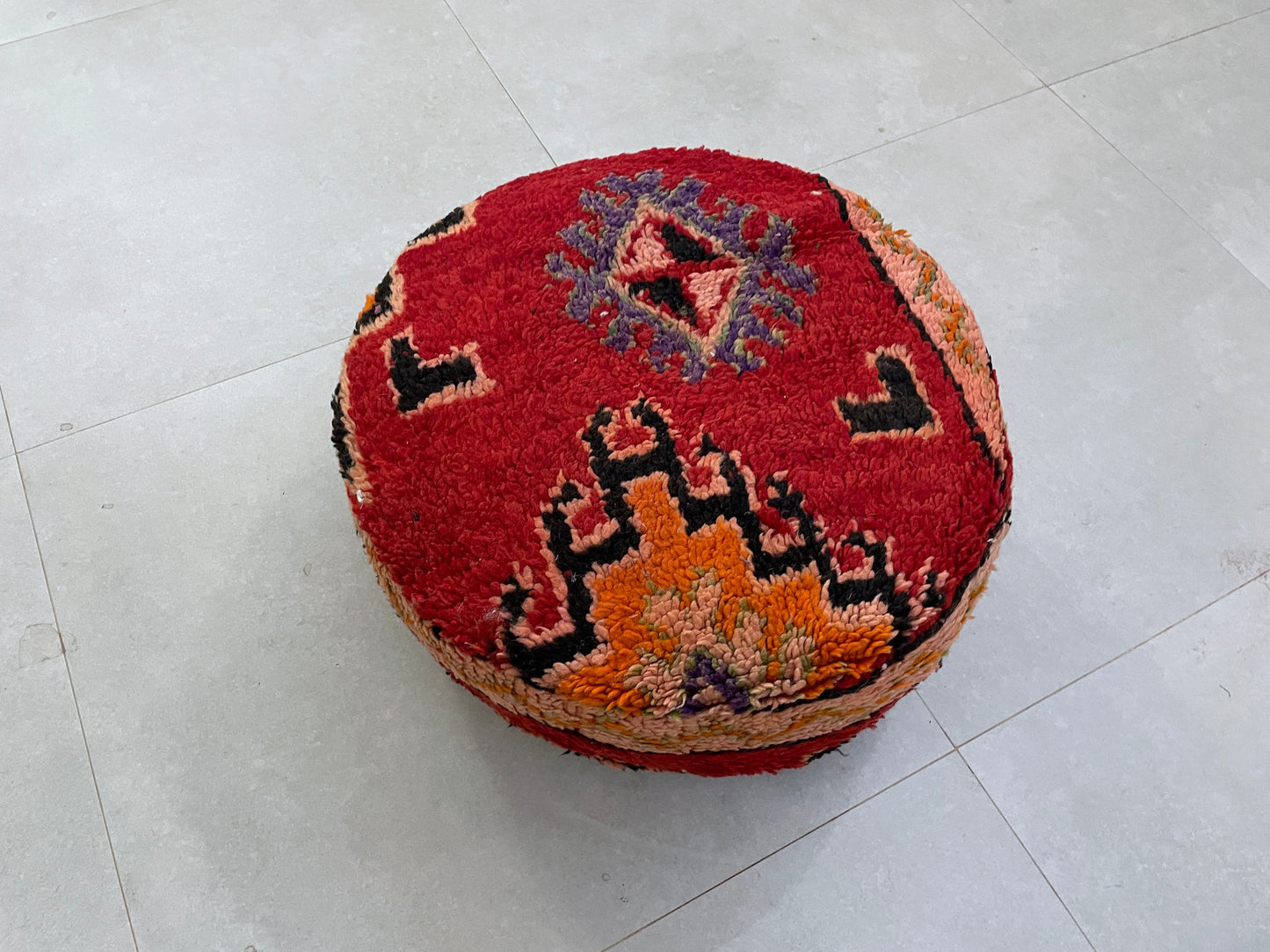 Round moroccan pouf cover - S11