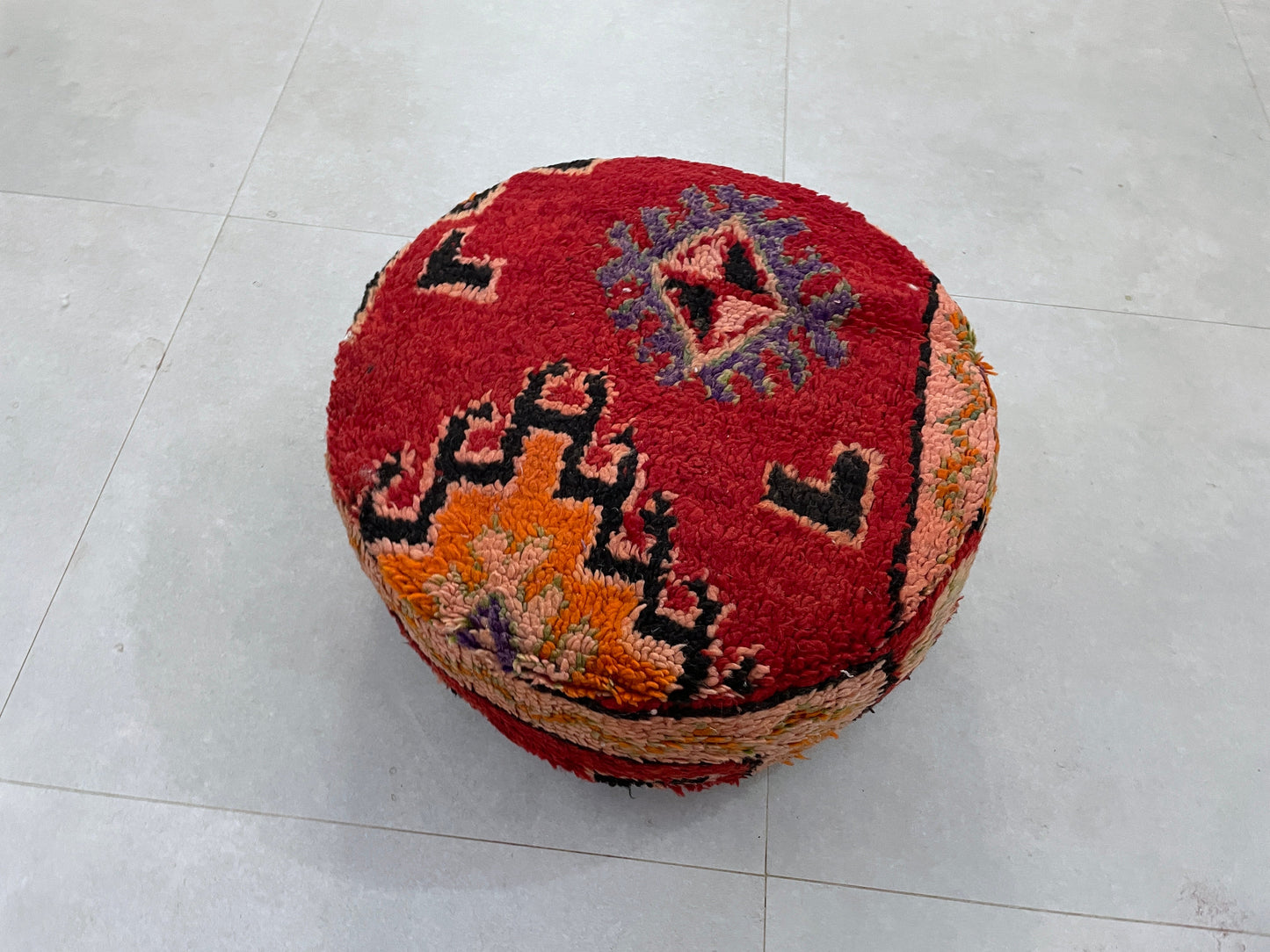 Round moroccan pouf cover - S11