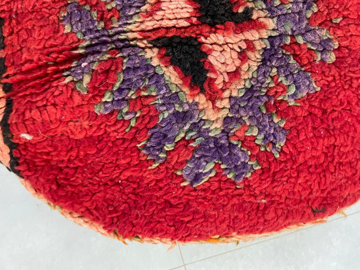 Round moroccan pouf cover - S11