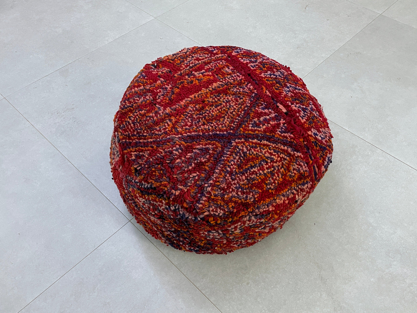Round moroccan pouf cover - T17