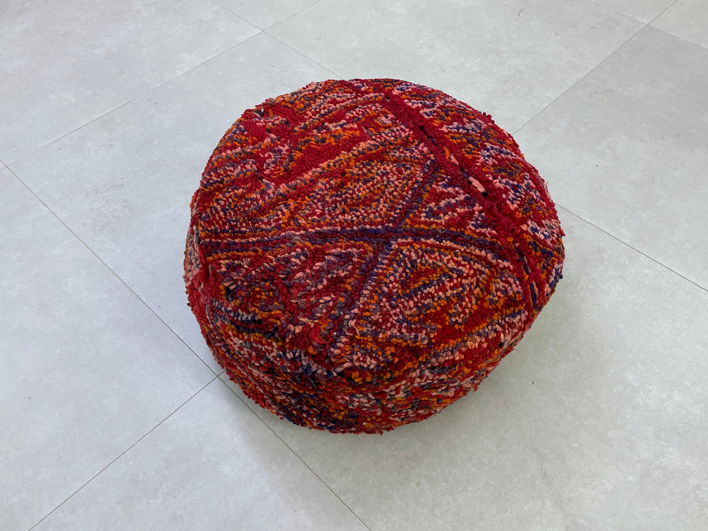 Round moroccan pouf cover - T17