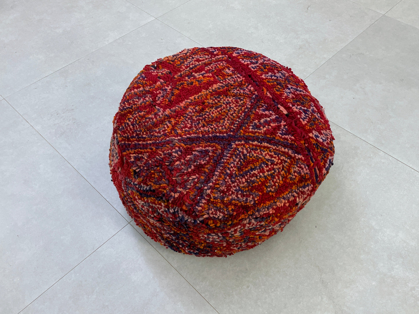 Round moroccan pouf cover - T17