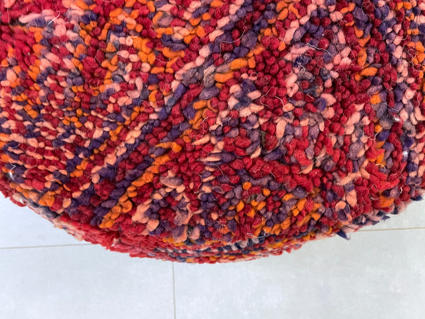 Round moroccan pouf cover - T17