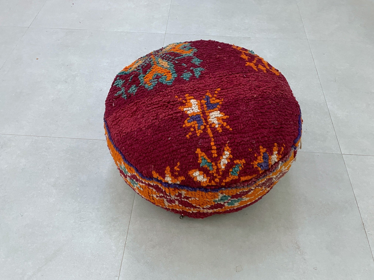 Round moroccan pouf cover - S32