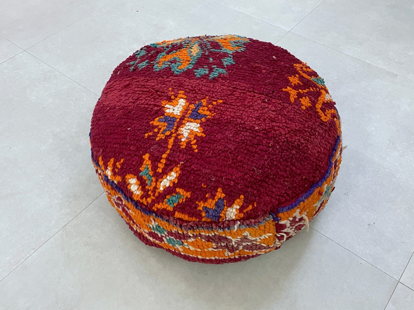 Round moroccan pouf cover - S32