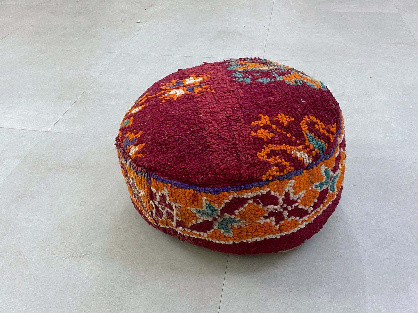 Round moroccan pouf cover - S32